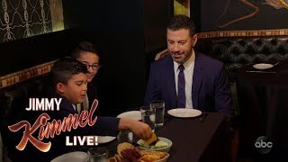 Jimmy Kimmel and His Nephews Eat Insects at The Black Ant in NYC [upl. by Jenine398]