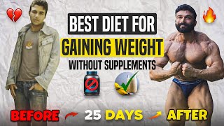 Best Diet For Weight Gain Without Supplement  Full Day Diet Plan [upl. by Nored]