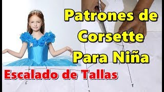 Curso Patronaje Patron Base Corsette de Niña [upl. by Eartha]