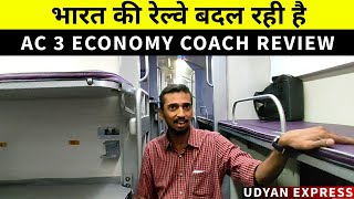 UDYAN EXPRESS  AC 3 TIER ECONOMY COACH  REVIEW  BANGLORE TO MUMBAI 🔥🔥🔥 [upl. by Anippesuig]