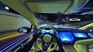 MercedesBenz EQS 580 Night Drive POV  Assetto Corsa [upl. by Perlis]