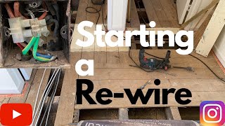 Starting a Rewire Dodgy DIY Electrics Exotic life of an Electrician [upl. by Ydorb]