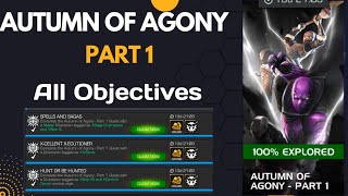 Autumn of Agony part  1 All objectives EASILY  Marvel Contest of Champions [upl. by Aihpled]