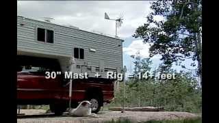 Wind Generator on RV Camper with Mounting Plate or Ladder Bracket [upl. by Nirok6]