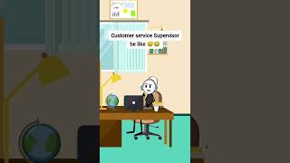 Customer service Supervisor be like 😅 animation funnyvideo gplus comedy [upl. by Norahs]