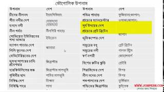 BCS exam Preparation ভুগলিক উপনাম [upl. by Ahseya]