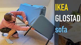 IKEA GLOSTAD sofa  Complete StepbyStep Assembly Process [upl. by Anilak309]