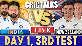 Live IND Vs NZ Day 1  3rd Test  Live Scores amp Commentary  India vs New Zealand  Last 20 [upl. by Namolos]