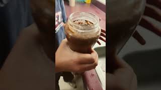 My friend try’s hot chocolate made in a water bottle [upl. by Adolph]