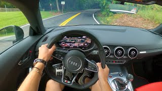 2023 Audi TTS  POV Test Drive Binaural Audio [upl. by Sualohcin]