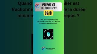 Permis CE  Fiche écrite 06 question 09 quiz questionnaire [upl. by Cook]