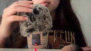 ASMR Intense Mic Scratching  Brushing Bare mic amp Fluffy cover 💤🔊 [upl. by Aiykan]