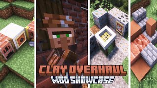 NEW USES FOR CLAY in Minecraft Full Mod Review Clay Overhaul [upl. by Schubert364]