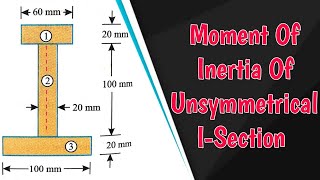 Moment Of Inertia Of Unsymmetrical ISection🔥 Engineering Mechanics  Civil Stuff [upl. by Ijies]