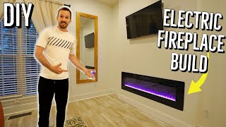 Install an Electric Fireplace DIY  RW Flame [upl. by Nnaerb997]