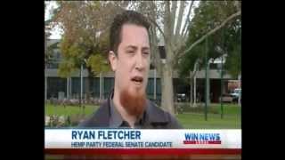 WIN News HEMP Party Federal Senate Candide Ryan Fletcher [upl. by Inavoy]