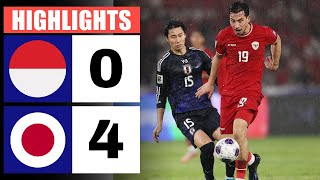 Indonesia vs Japan 0  4  HIGHLIGHTS amp GOALS  2026 World Cup Asian Qualification [upl. by Anrahs517]