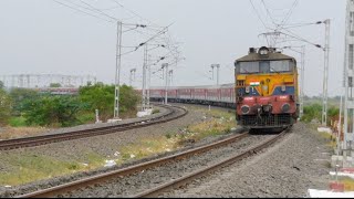 1st Electric Locomotive run with Siddheshwar Express WCAM3 Solapur Division [upl. by Coop]