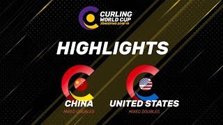 HIGHLIGHTS China v United States – Mixed Doubles – Curling World Cup leg three Jonkoping Sweden [upl. by Swor]