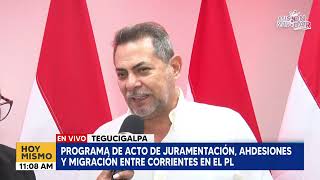 Programa de acto de juramentación adhesiones y migración entre corrientes en el PL [upl. by Christean]