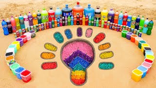 Experiment Big Toothpaste Eruption from Light Bulb Fanta Mtn Dew Monster Sodas Orbeez Colorful [upl. by Drannek32]