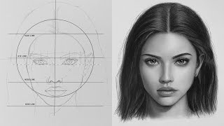 Portrait Drawing Technique  Loomis Method [upl. by Lowenstern]