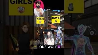 Boys vs girls lone wolf 👿 freefire shorts [upl. by Ermengarde]