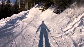 Skiing the path from Montenvers to Chamonix [upl. by Esinaej]