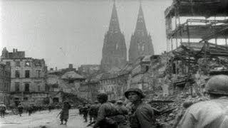 HD Stock Footage WWII Lest We Forget R7  Ruhr River Battle of Cologne [upl. by Ynatirb]