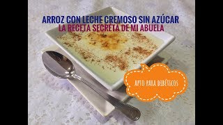 Arroz con Leche Cremoso I Sin Azúcar I Apto para Diabéticos [upl. by Ellirehs]