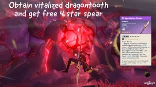 Genshin Impact How to obtain vitalized dragontooth festering fang world quest [upl. by Ilat]