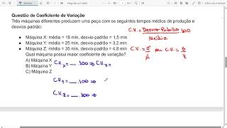 Coeficiente de Variação Resolva Exercícios de Forma Simples e Rápida [upl. by Stempien]