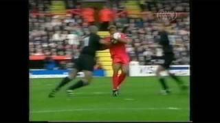 All Blacks vs Tonga Rugby World Cup  Jonah Lomu MASSIVE HIT [upl. by Selinski]