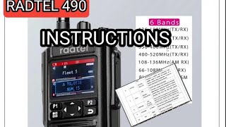 RADTEL RT490JIANPAI8800 INSTRUCTION MANUAL [upl. by Pedaiah]