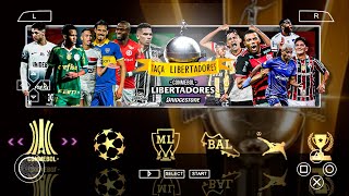 SAIU EFOOTBALL PES 2024 PPSSPP SULAMÃ‰RICANO ATUALIZADO e BRASILEIRÃƒO EM HD  CÃ‚MERA DE TV [upl. by Trebornhoj]