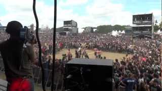 Wall of death  August Burns Red view from the scene  Hellfest 2012  HD [upl. by Nibbor]