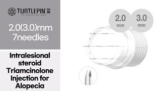 20 30mm ｜7 needles  Intralesional steroid triamcinolone injection for Alopecia [upl. by Richia911]