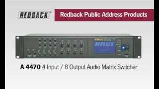 A 4470 Redback 4 Input8 Output Audio Matrix Switcher [upl. by Buonomo]