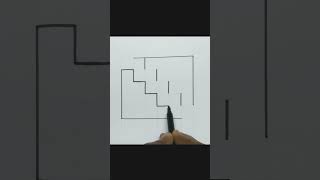 3D Stairs illusion  Easy Drawing [upl. by Murtha]