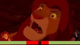 Lion king Simba vs Scar final battle with healthbars 1994 [upl. by Notnirb]