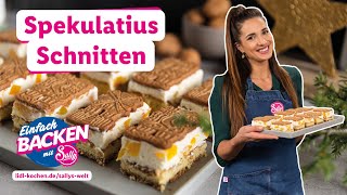 SpekulatiusSchnitten  LastMinute Dessert  Rezepte für Lidl von Sallys Welt [upl. by Areic699]