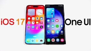 iOS 17 vs One UI 6 [upl. by Ysdnyl]