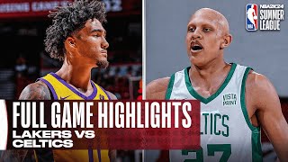 LAKERS vs CELTICS  NBA SUMMER LEAGUE  FULL GAME HIGHLIGHTS [upl. by Saville]