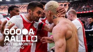 GOAL OF THE MONTH MARCH • Leuchter Haller Gravenberch Hansen Tadic amp Antony [upl. by Notned]