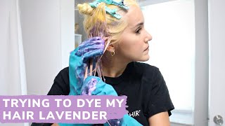 Struggling to dye my hair lavender for 15 minutes [upl. by Inaffyt]