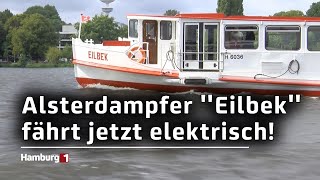 Emissionsfreie Schifffahrt Erstes AlsterdampferTraditionsschiff fährt jetzt elektrisch [upl. by Sigfried69]