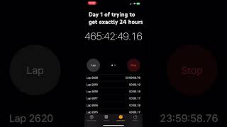 Day 1 of trying to get exactly 24 hours viral foryou fyp timer 24hours mecotheduck [upl. by Nilyaj]