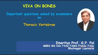 21 viva on thoracic vertebrae identification [upl. by Avlis]