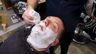 The Perfect Shave with a Straight Razor ASMR No Music No Talking [upl. by Alaj]