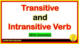 Transitive and Intransitive Verbs Examples Definition Rules english englishgrammar verbs verb [upl. by Ainala]